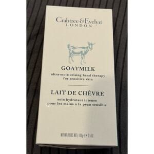 NEW Crabtree & Evelyn Goatmilk Moisturizing Hand Therapy Cream 3.5 oz